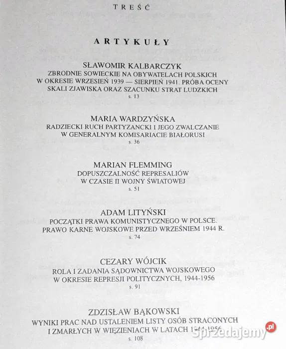 Pamięć i sprawiedliwość Biuletyn IPN XXXIX Rok wydania 1996 Chełm sprzedam