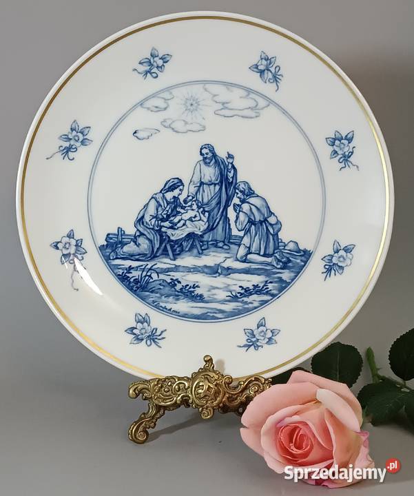 Meissen Patera Ścienna Boże Narodzenie 1944 mazowieckie Warszawa