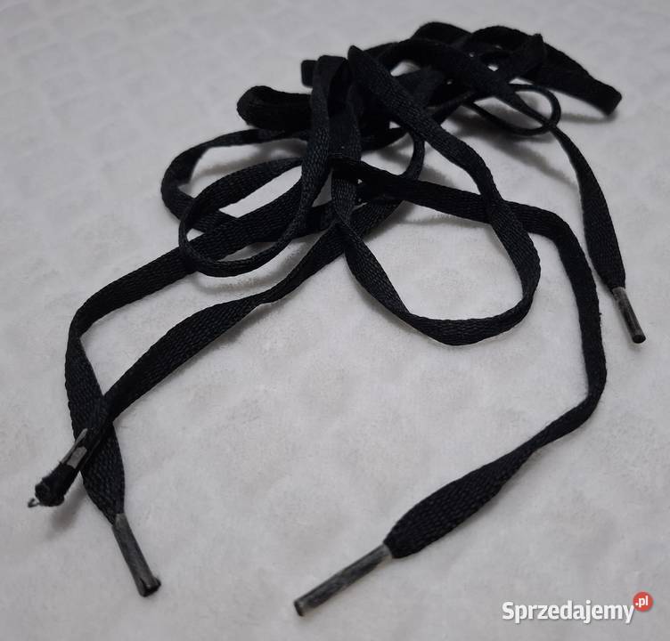 Sznurówki 120 8mm czarne podniszczone końcówki inna Czeladź
