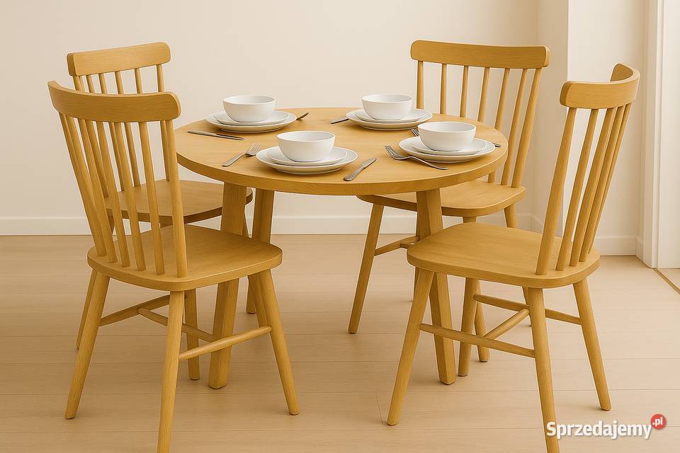 Stół Dębowy Okrągły LOFT 100 Lite Drewno Różne Kraków