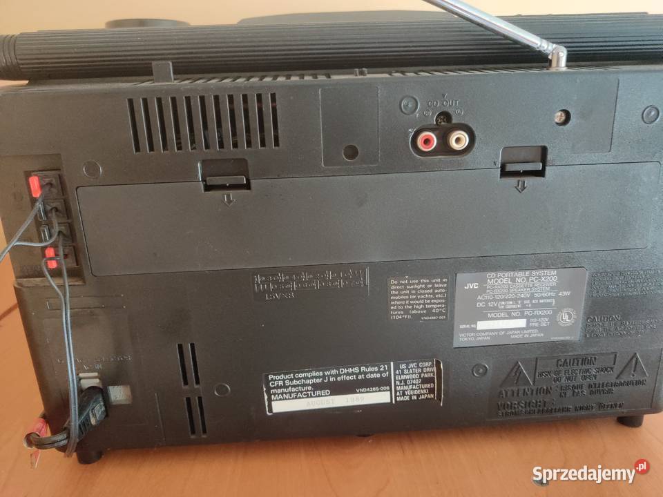 Boombox JVC CD Portable System PC X 200 retro Myszków sprzedam
