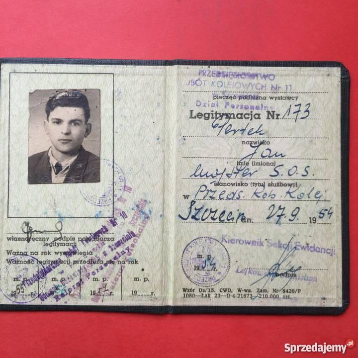 737 Legitymacja Zakładu Pracy Szczecin