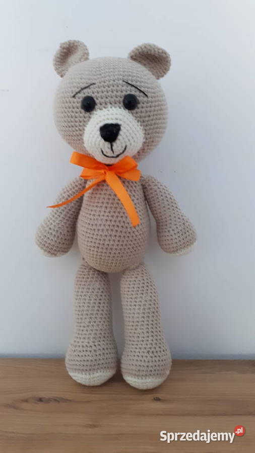 Miś wykonany z włóczki na szydełku Kraków