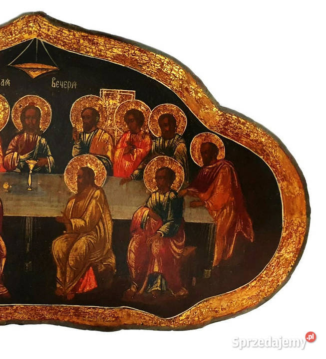Ikona Ostatnia Wieczerza 0383 Antyki, Sztuka, Kolekcje Warszawa