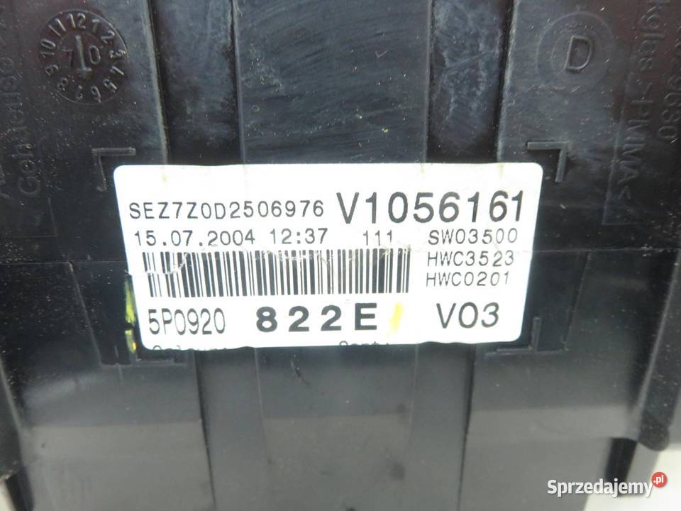 LICZNIK SEAT ALTEA 20 TDI 16V 5P0920822E sprzedam