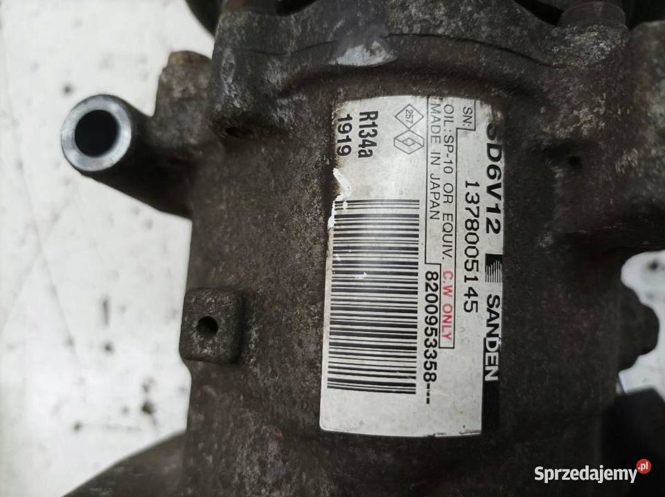 SPRĘŻARKA KLIMATYZACJI 8200953358 15 DCI Renault Rok produkcji 2008