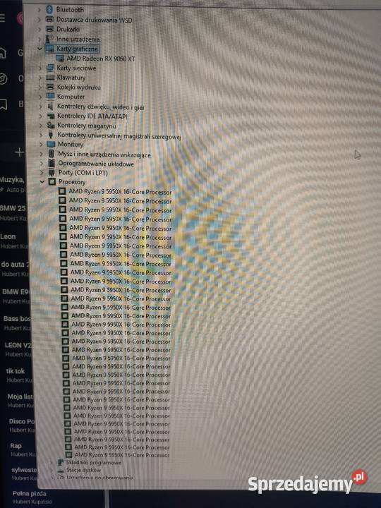 Komputer DO GIER Ryzen 9 5950X RX 9060 XT 16GB Pamięć RAM 64 Pozostałe podlaskie Białystok