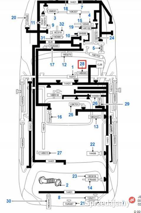 WIĄZKA INSTALACJA FORD FIESTA 8996 7229869