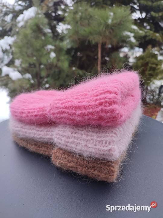 Komplet zimowy z delikatnej alpaki i merino lubelskie Józefów