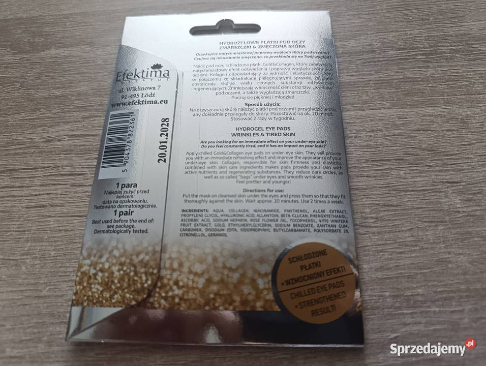 Efektima Gold Collagen Hydrożelowe płatki pod Kwidzyn