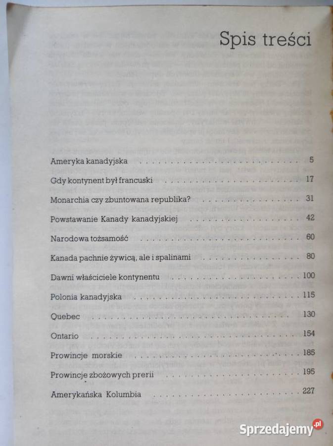 Ameryka kanadyjska Jan Zakrzewski reportaż Rok wydania 1988 Kielce