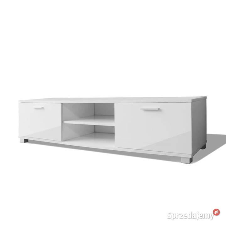 Szafka pod TV wysoki połysk biała 140x405x35 mazowieckie Warszawa