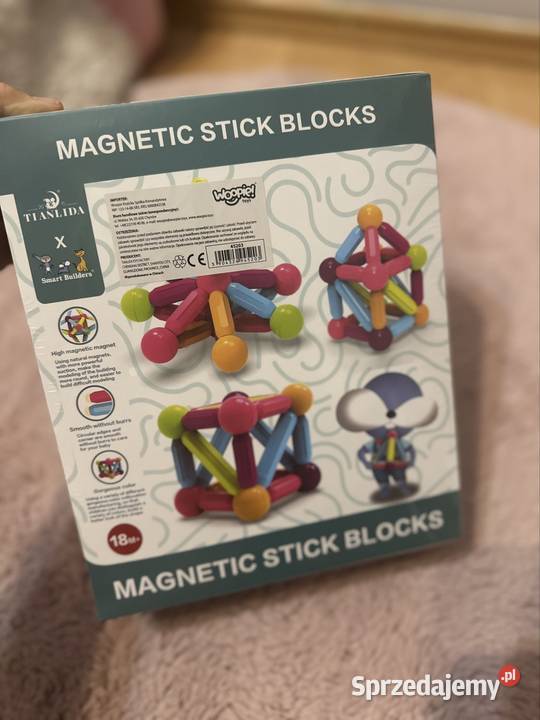 Klocki magnetyczne grube 38 elementów nowe 18m Poznań