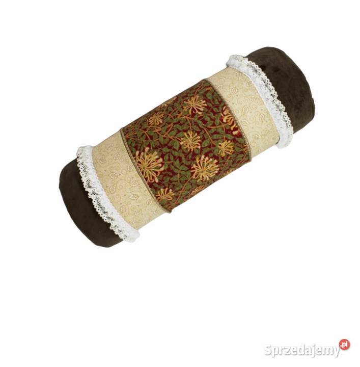 T0260 Poduszka dekoracyjna wałek roślinne wzory beżowy Warszawa sprzedam