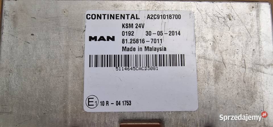 MAN TGX TGS EURO 6 E6 STEROWNIK KOMPUTER KSM lubuskie Bieleń
