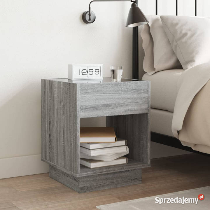 Stolik kawowy z LED Infinity szary dąb sonoma Warszawa