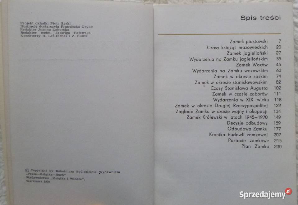 Zamek Królewski Leszek Wysznacki Warszawa sprzedam