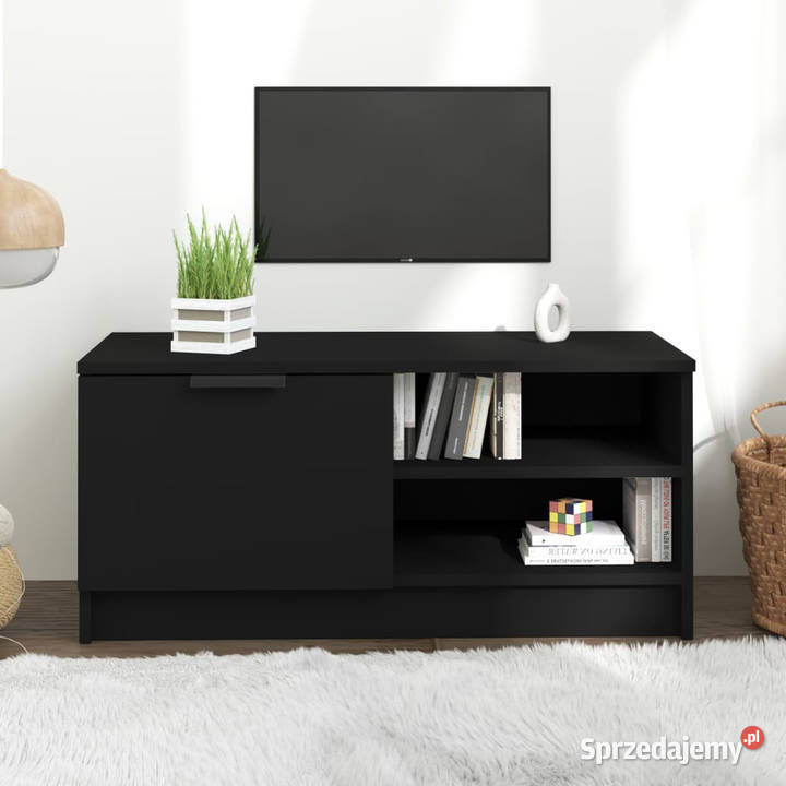 Szafka pod TV czarna 80x35x365 materiał mazowieckie Warszawa