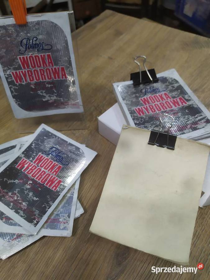 Stare etykiety PRL Polmos Wódka Wyborowa wersja Błędów