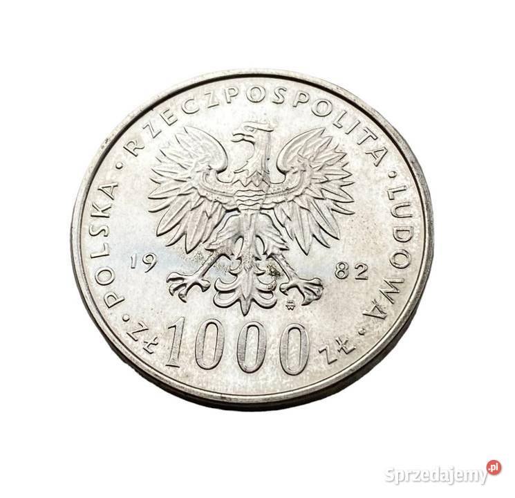 1000 złotych 1982 Jan Paweł II lustrzanka Warszawa