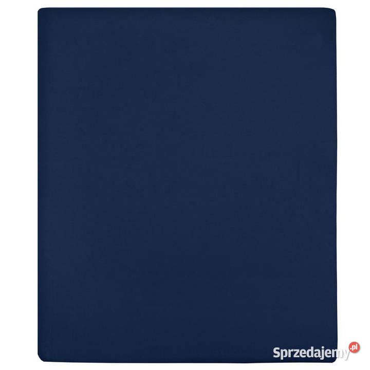 Prześcieradła 2 granatowe 160x200 dżersej