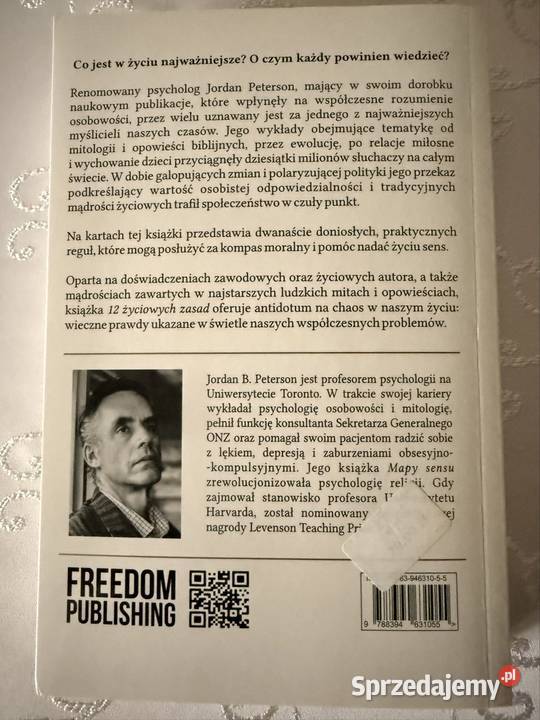 Książka Jordan B Peterson 12 Życiowych Zasad śląskie Czerwionka-Leszczyny