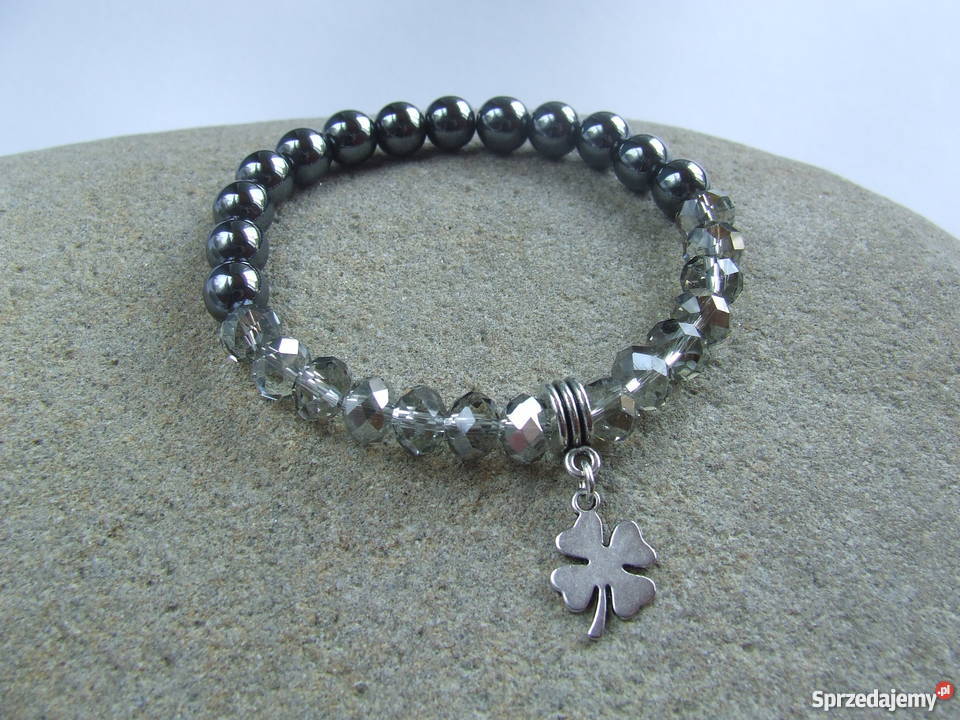Bransoletka z hematytu hematyt kryształki Pozostałe Stalowa Wola sprzedam