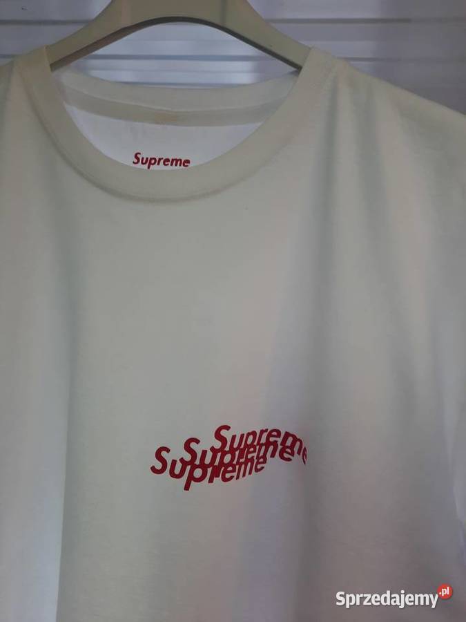 Biała nowa koszulka Supreme w rozmiarze L Rozmiar L