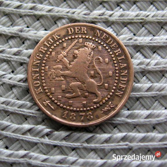 Holandia 1 Cent 1878r Numizmatyka wielkopolskie sprzedam