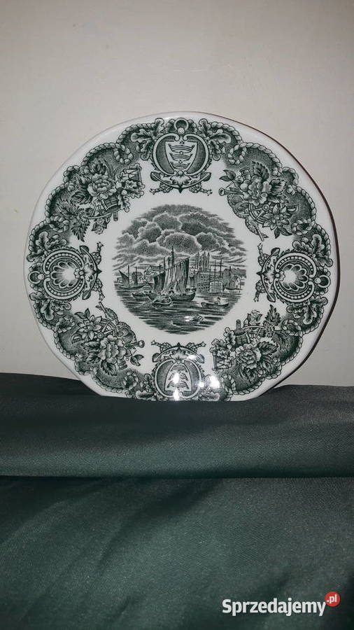 Mały talerzyk zielony Made in England opolskie Głuchołazy