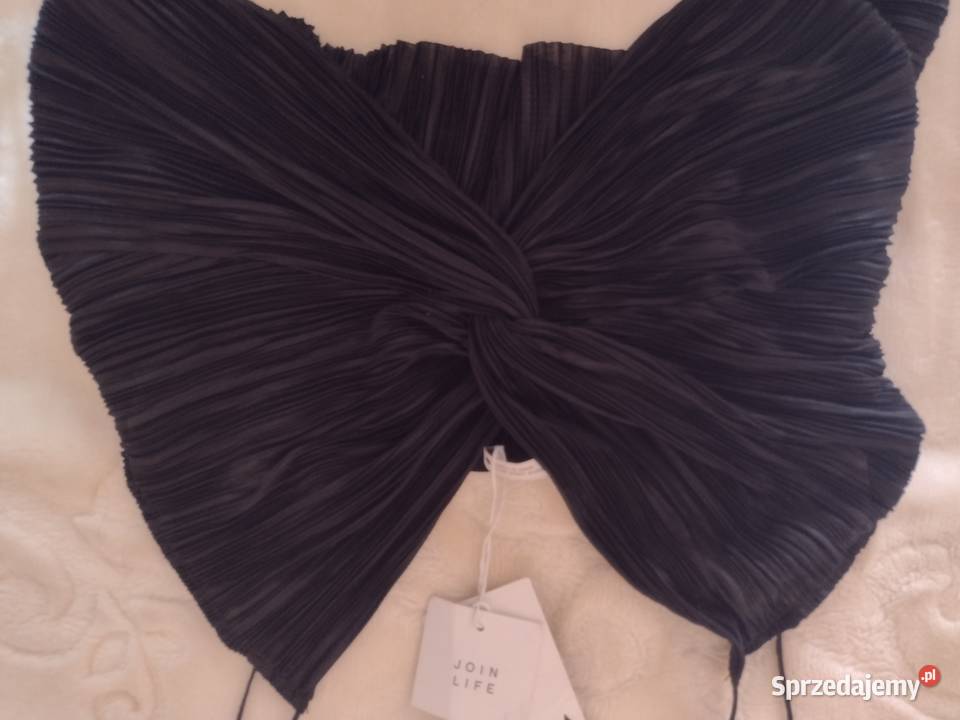 38M ZARACzarnakrótka bluzka plażowa z Madrytu Zara Moda i Styl małopolskie Kraków