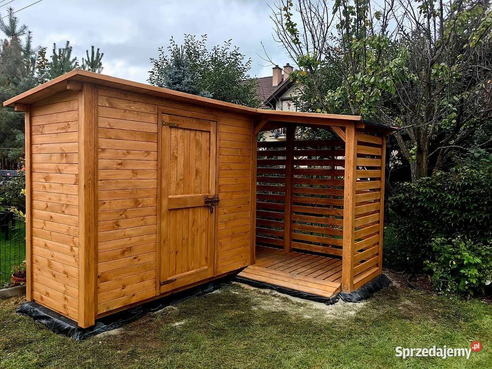 Domek narzędziowy 2 x 11 drewutnia 11 x 25m Kalety