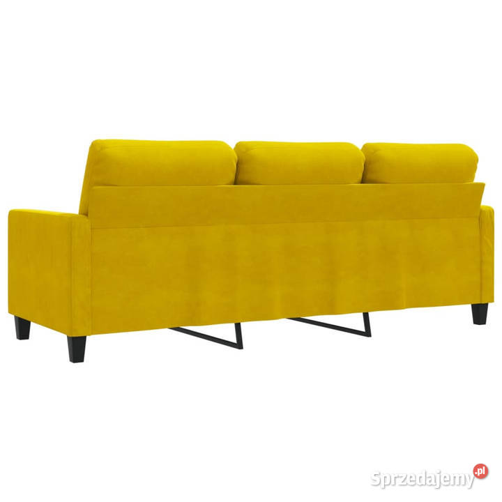 Sofa 3osobowa żółty 180 tapicerowana aksamitem Warszawa