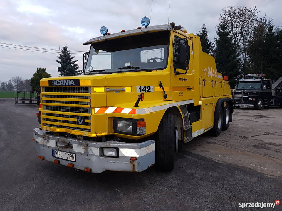 Scania 142 HL Pomoc Drogowa Specjalny Holownik elektryczne szyby Bielsk