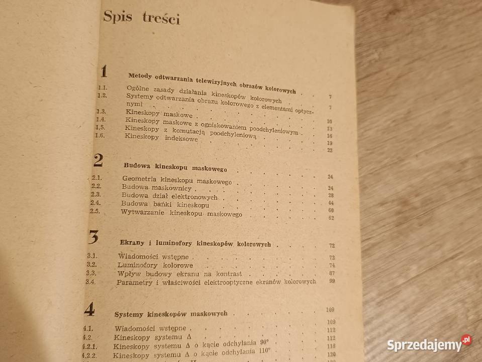 Książka Odbiór TV Kineskopy Kolorowe i ich miękka Rzeszów