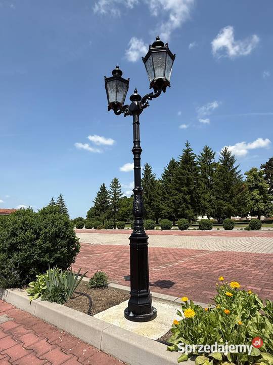 ogrodowa parkowa latarnia żeliwna 2xlampion Gołdap