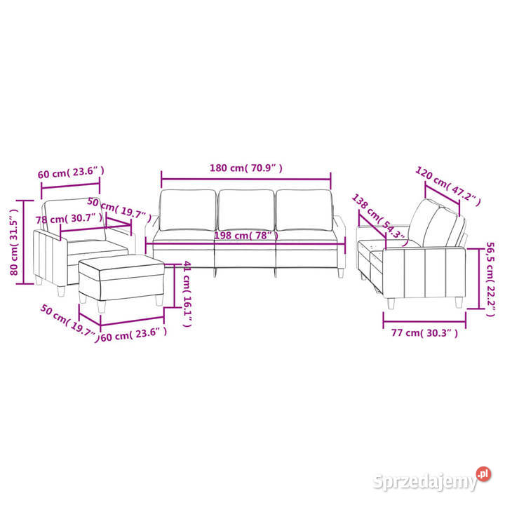 4osobowa sofa z poduszkami czarna sztuczna skóra mazowieckie Warszawa