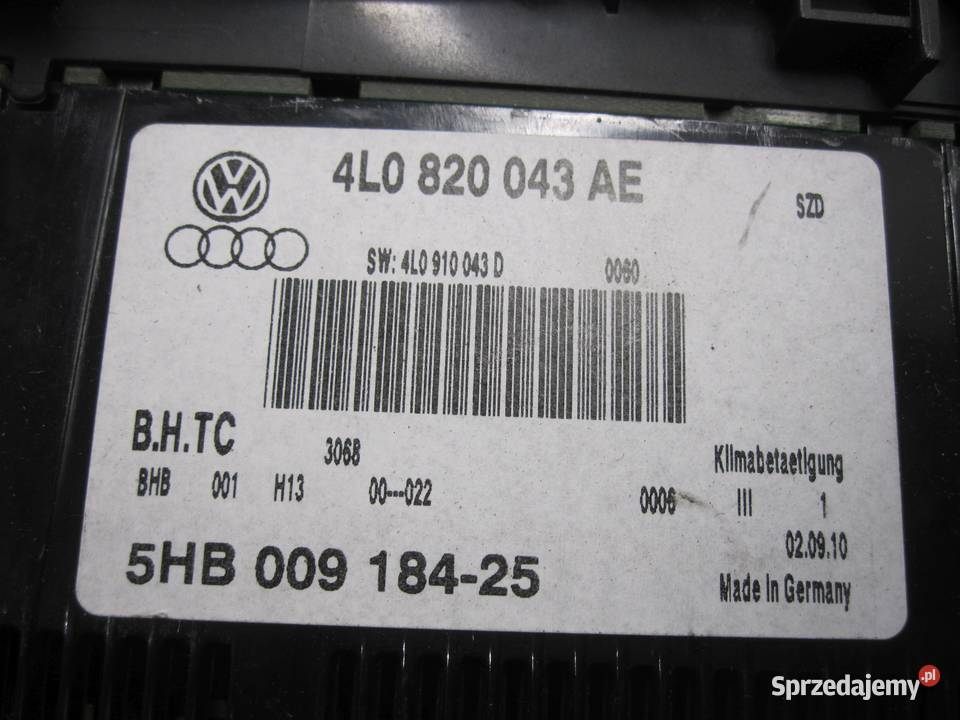 AUDI Q7 4L I 08r panel klimatyzacji 4L0820043AE osobowe Kielce