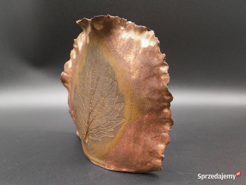 Ceramiczny wazon ręcznie wykonany z odciskiem Raszków