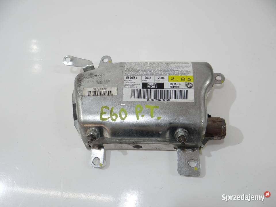 BMW 5 PODUSZKA AIRBAG DRZWI PRAWY TYŁ E60 E61 osobowe Poduszki powietrzne