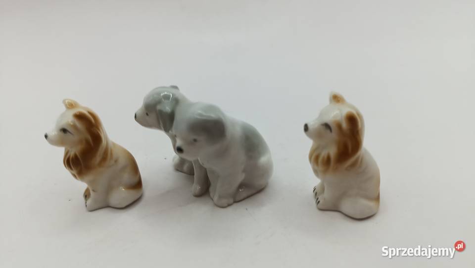 Figurka ozdoba malutkie pieski kolekcja lubelskie Zamość