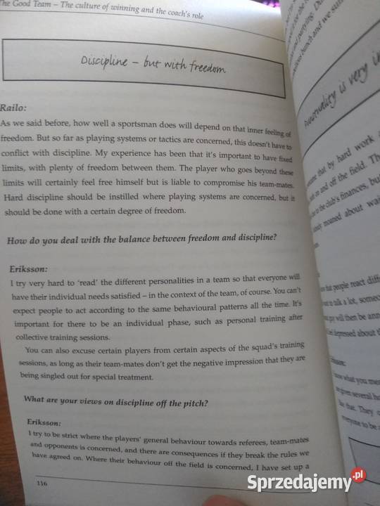 SvenGoran Eriksson On Football książka England Pozostałe Kwidzyn