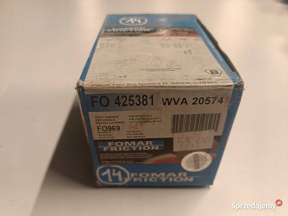 Volvo 340 360 PRZEDNIE KLOCKI HAMULCOWE przód Rudka