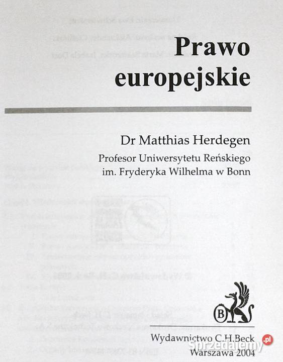 Prawo europejskie Akademia Prawa Herdegen Chełm