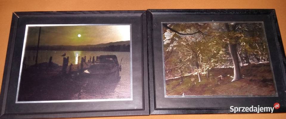 Obraz laserowy 22x27 jesień i zachód słońca na Dekoracje i ozdoby Łódź sprzedam