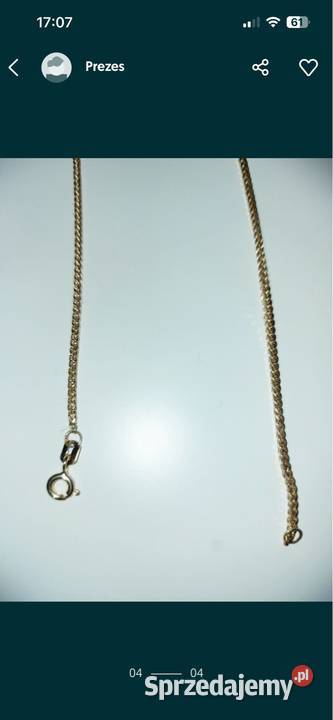 Złoty męski łańcuszek Radomsko