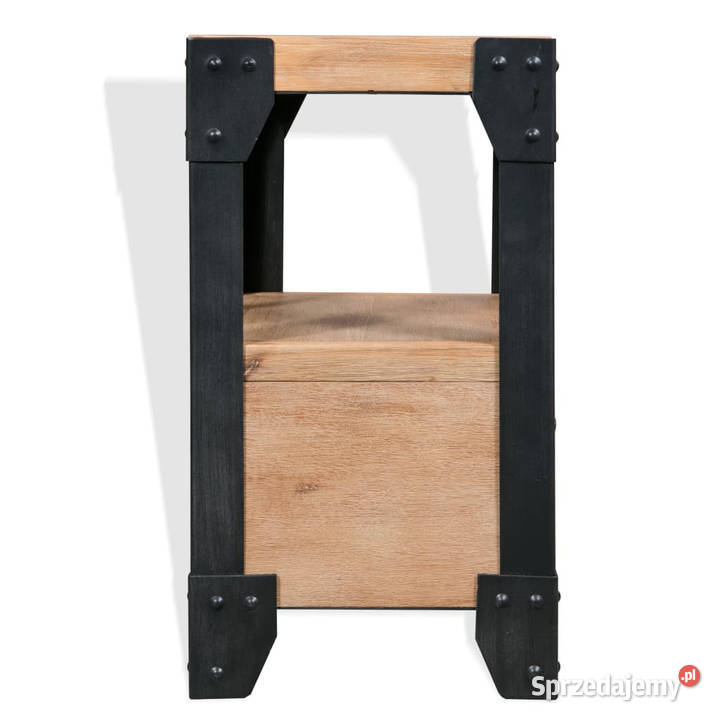Szafka nocna lite drewno akacjowe stal 40 x 30 x mazowieckie Warszawa