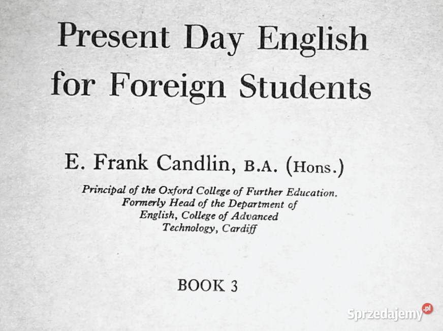 Present day English for foreign students Book 3 Chełm