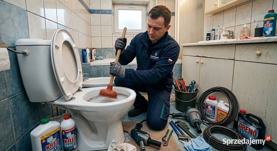 Przyjazd pogotowania hydraulicznego do zatkanej Wrocław