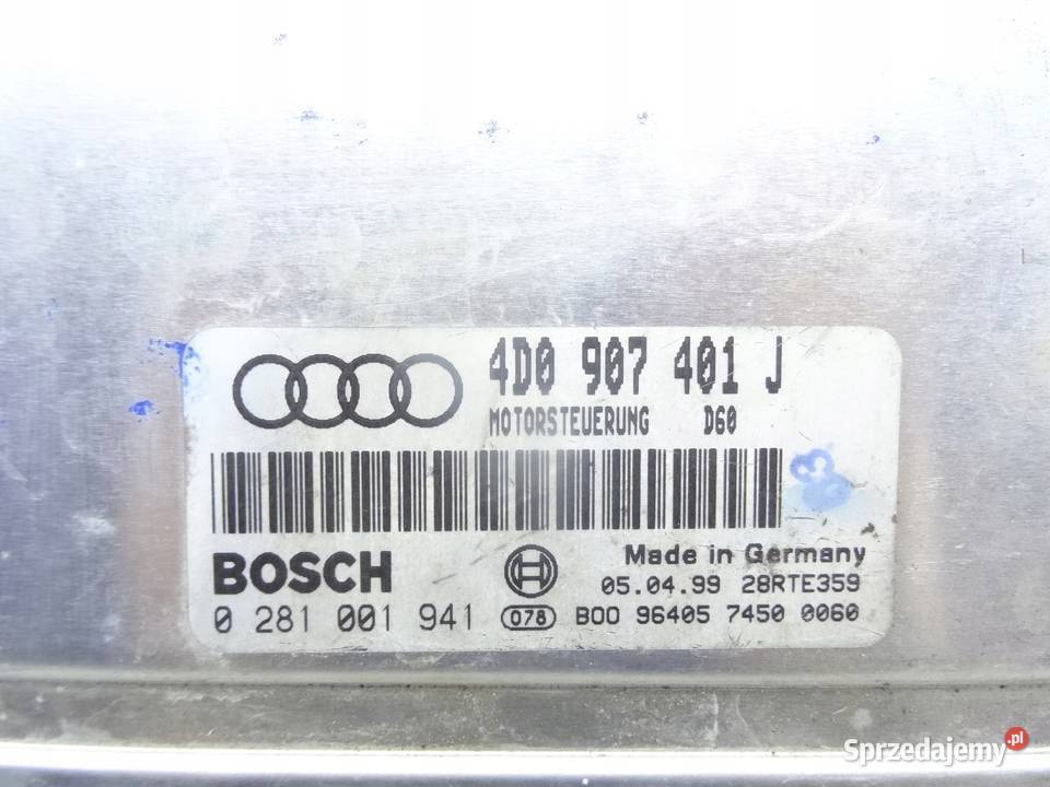 4D0907401J AUDI A8 D2 9902 STEROWNIK SILNIKA wielkopolskie Przemęt